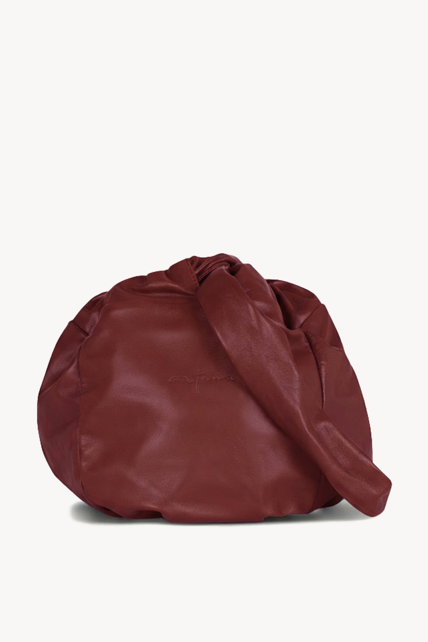 Sack L, bolso grande de cuero rojo lava