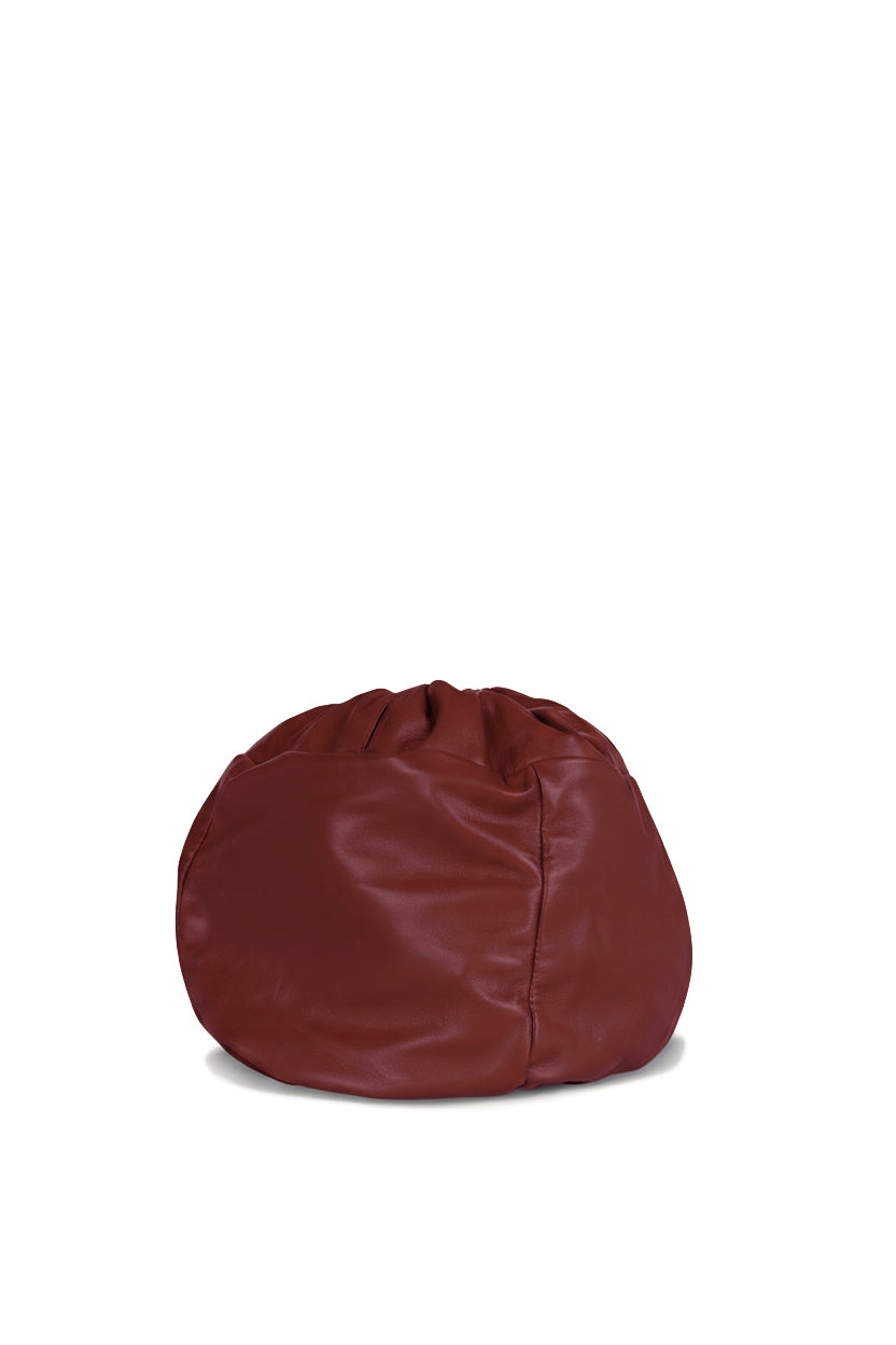 Sack M, bolso mediano de cuero rojo lava
