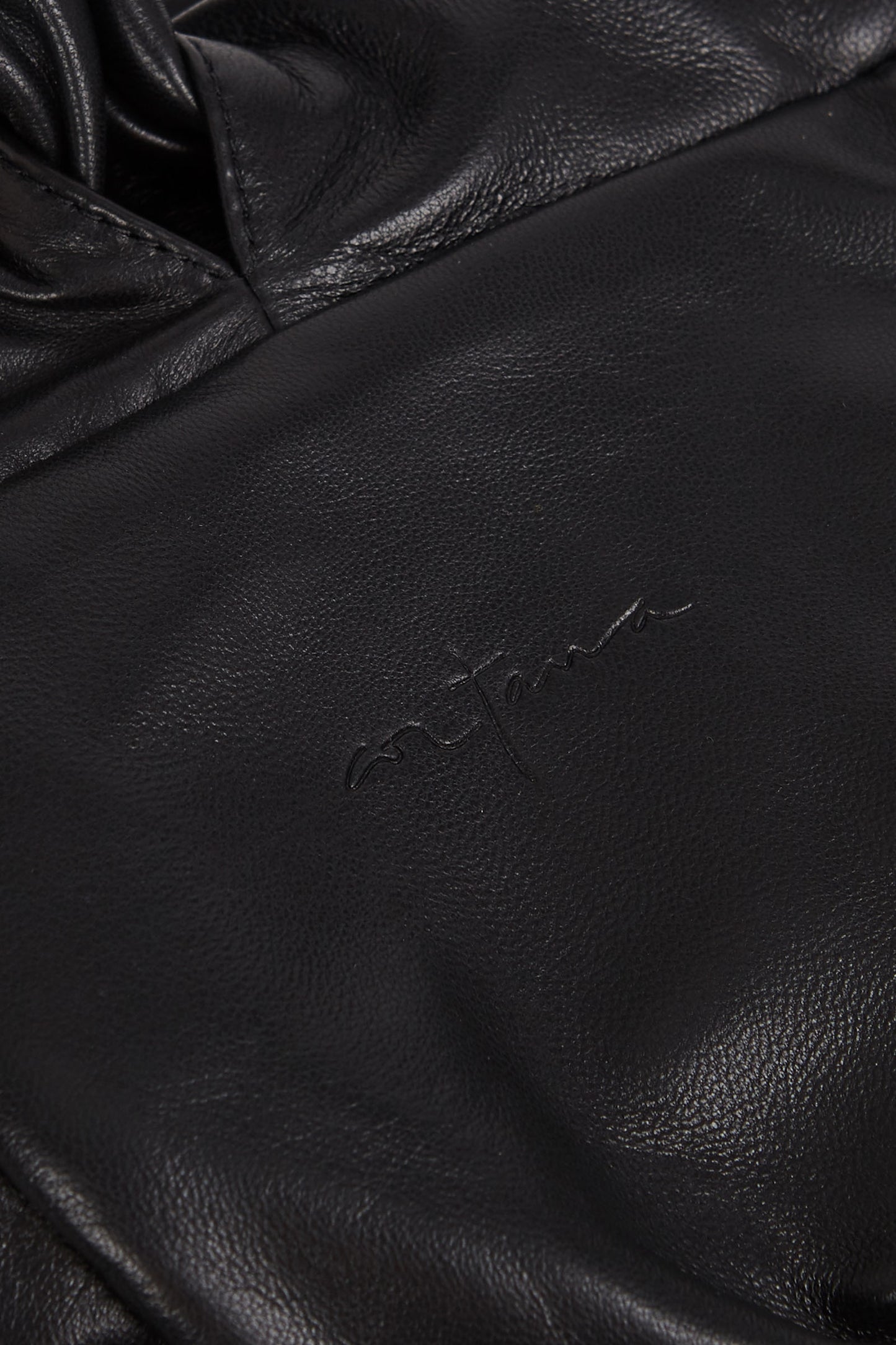 Sack S, small black leather bag