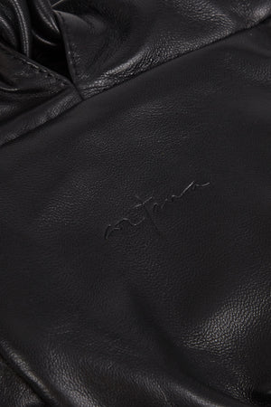 Sack S, small black leather bag