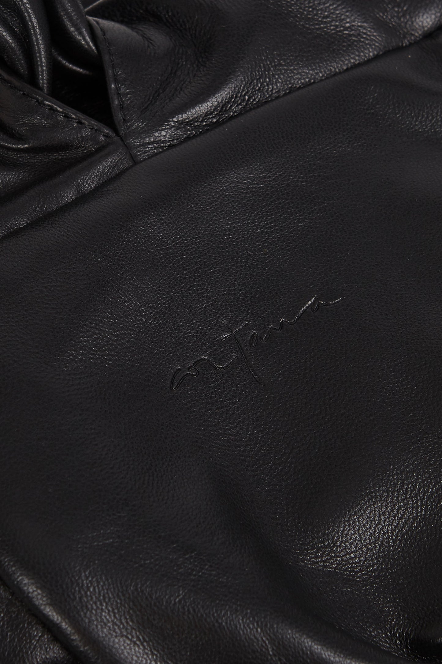 Sack S, small black leather bag