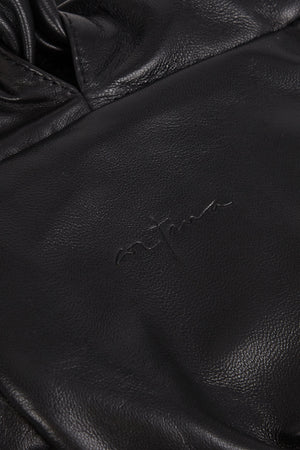 Sack S, small black leather bag