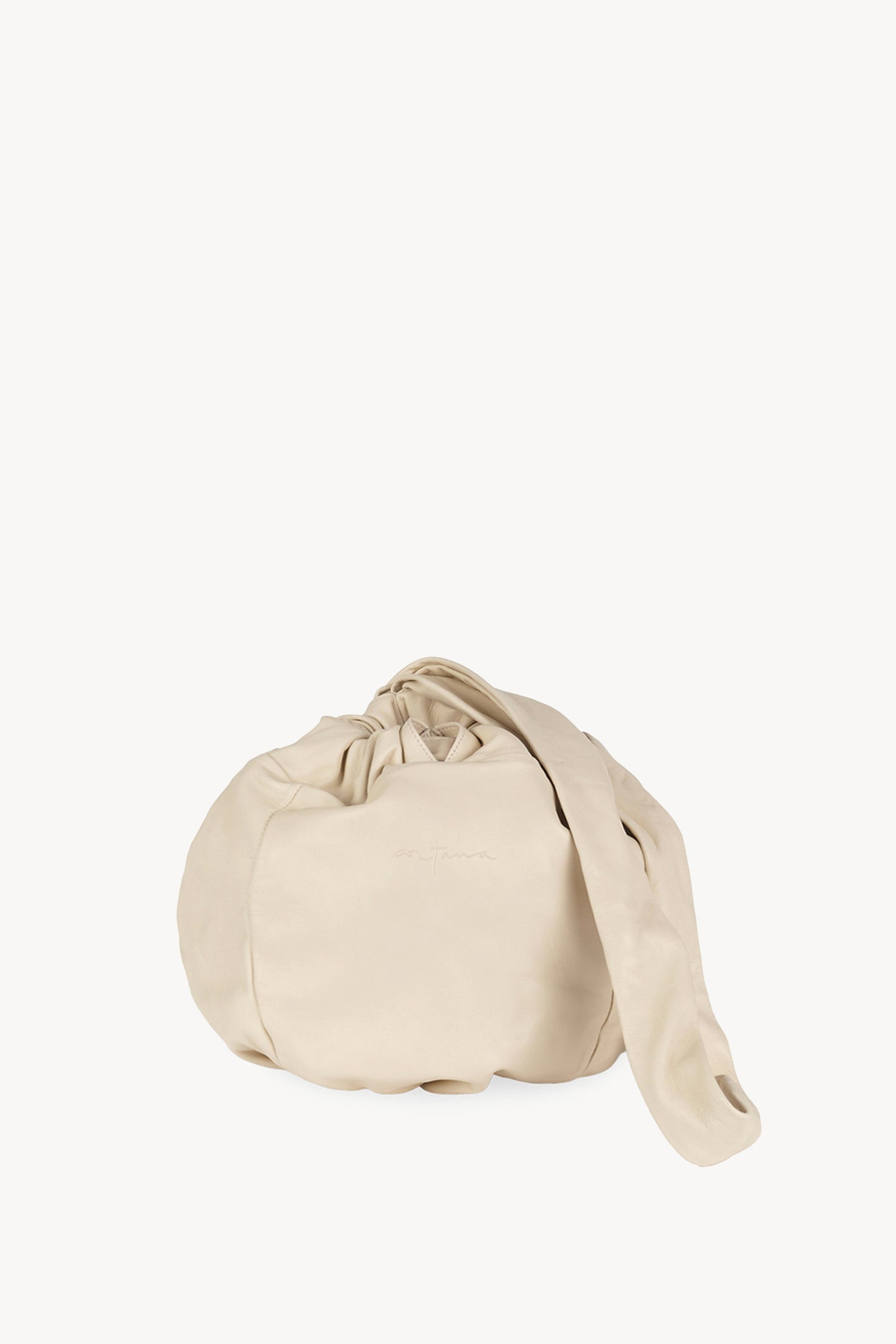 Sack M, sand medium leather bag