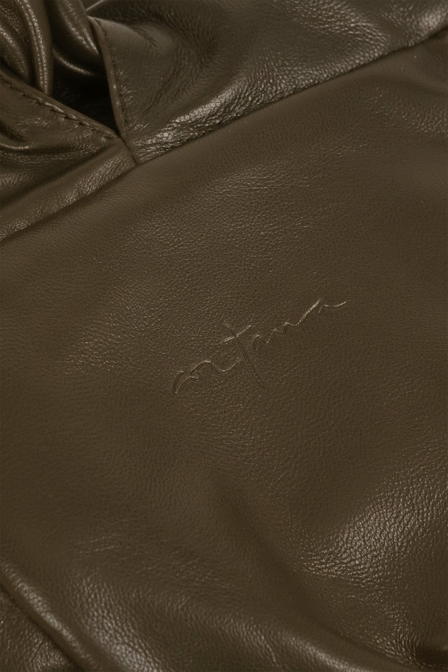 Sack S, khaki small leather bag
