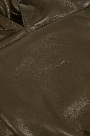 Sack S, khaki small leather bag