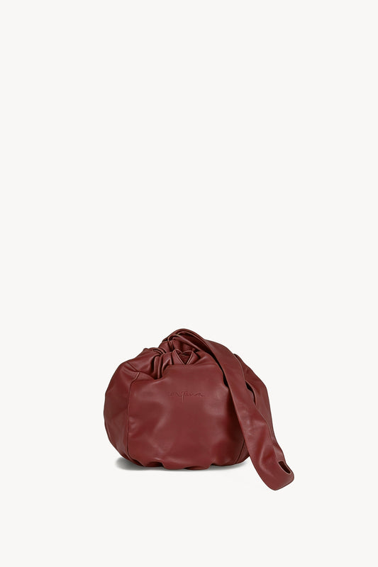 Sack S, small lava red leather bag