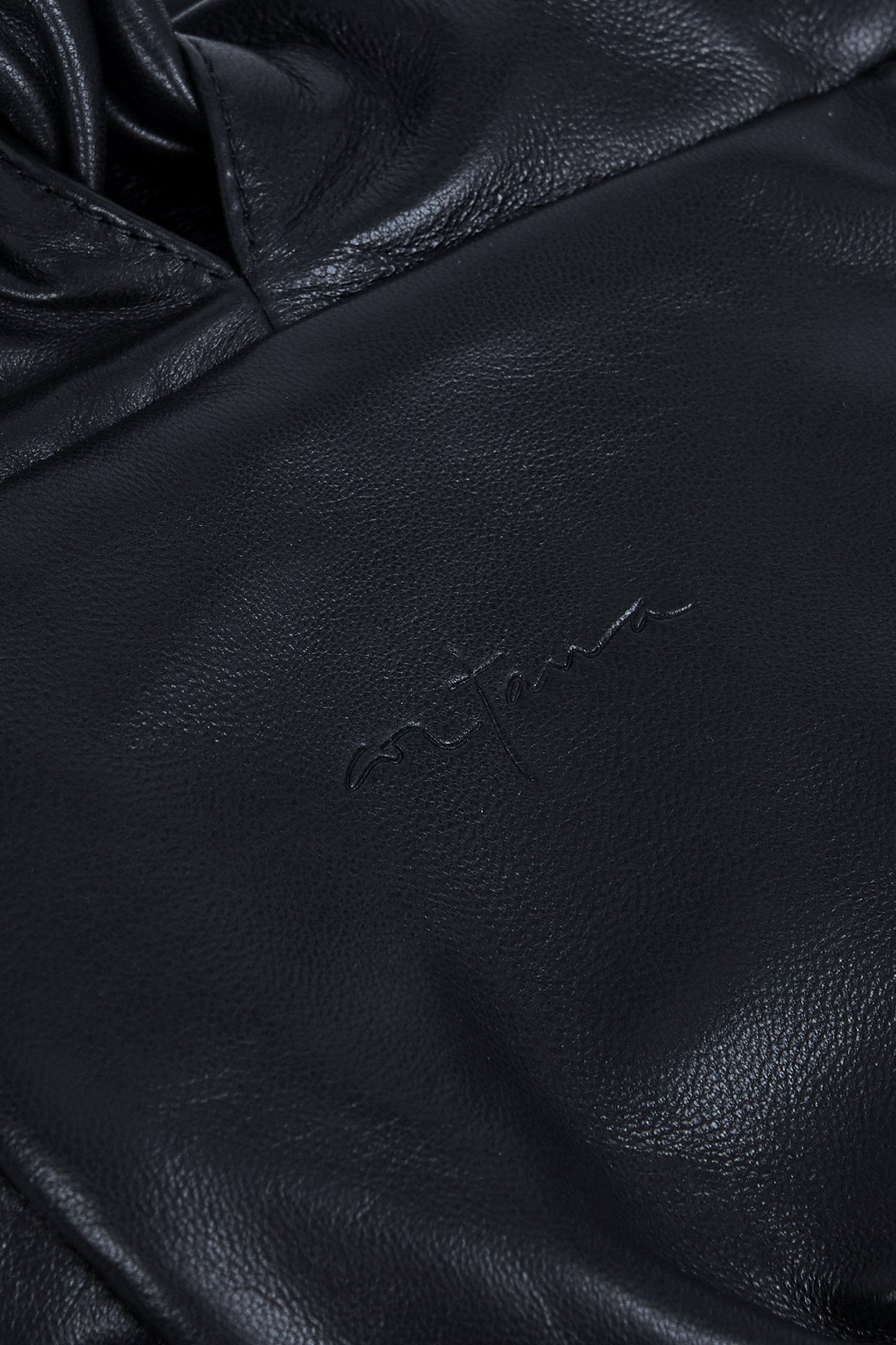 Sack S, small pure navy leather bag