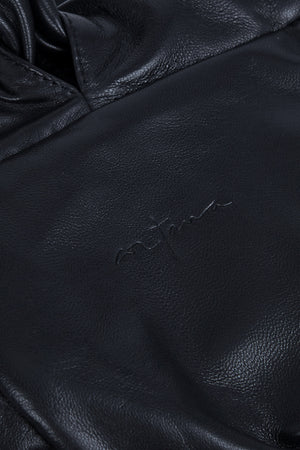 Sack S, small pure navy leather bag