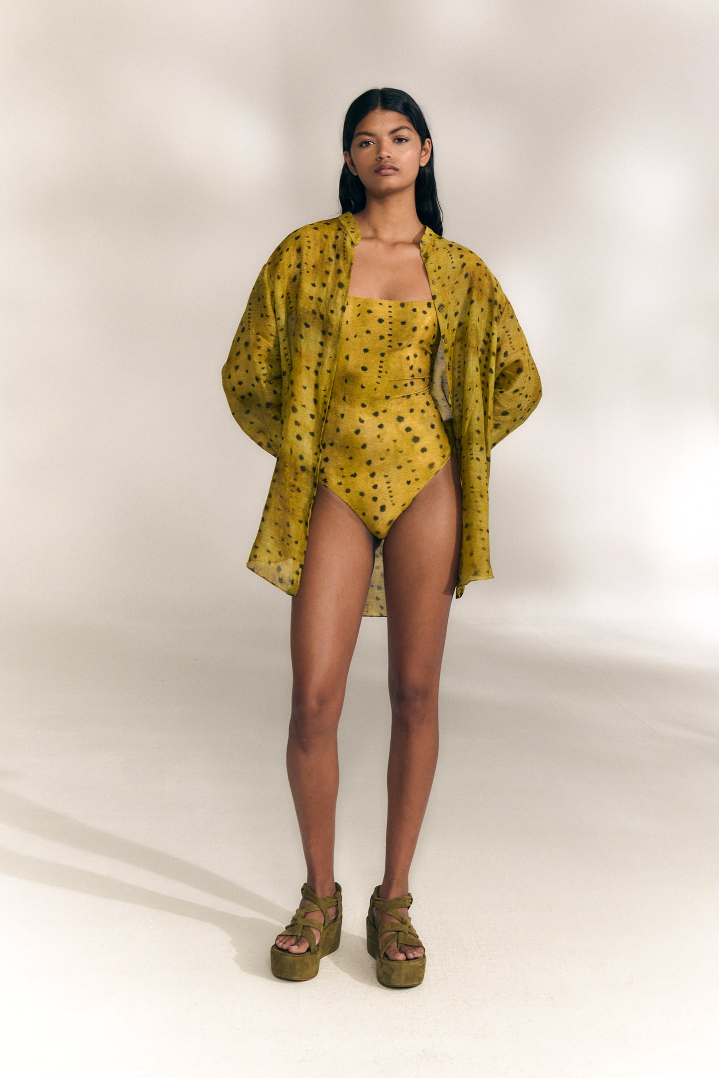 Salma, bañador llimona print