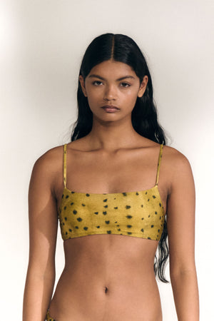 Salma, bikini bandeau llimona print