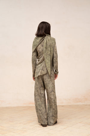 Salma, herba print silk pants