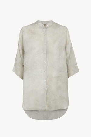 Salome, camisa de seda ceniza maltinto