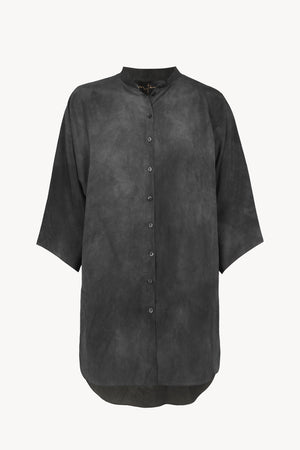 Salome, camisa de seda petroleo maltinto