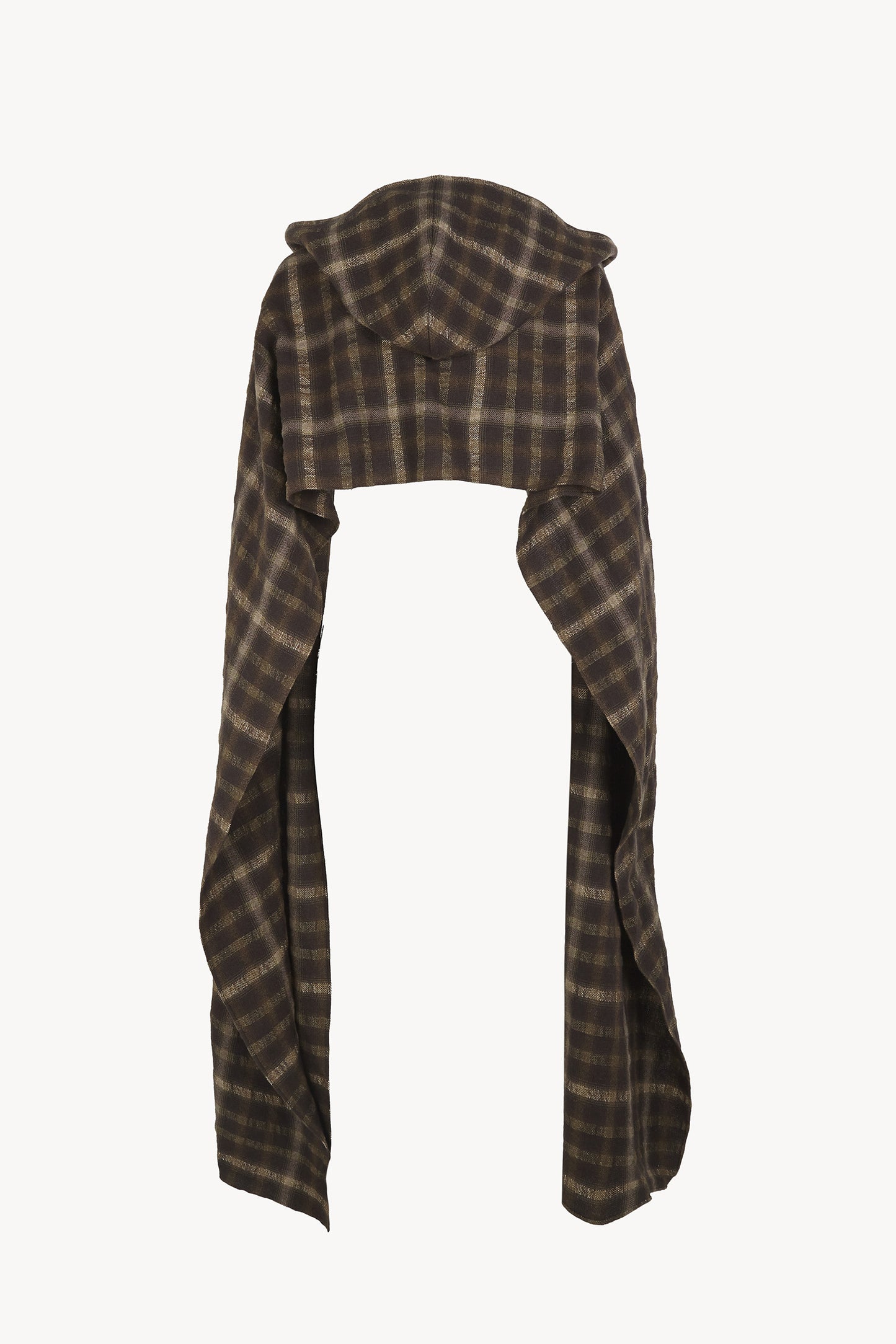 Salon, bufanda con capucha jacquard marron