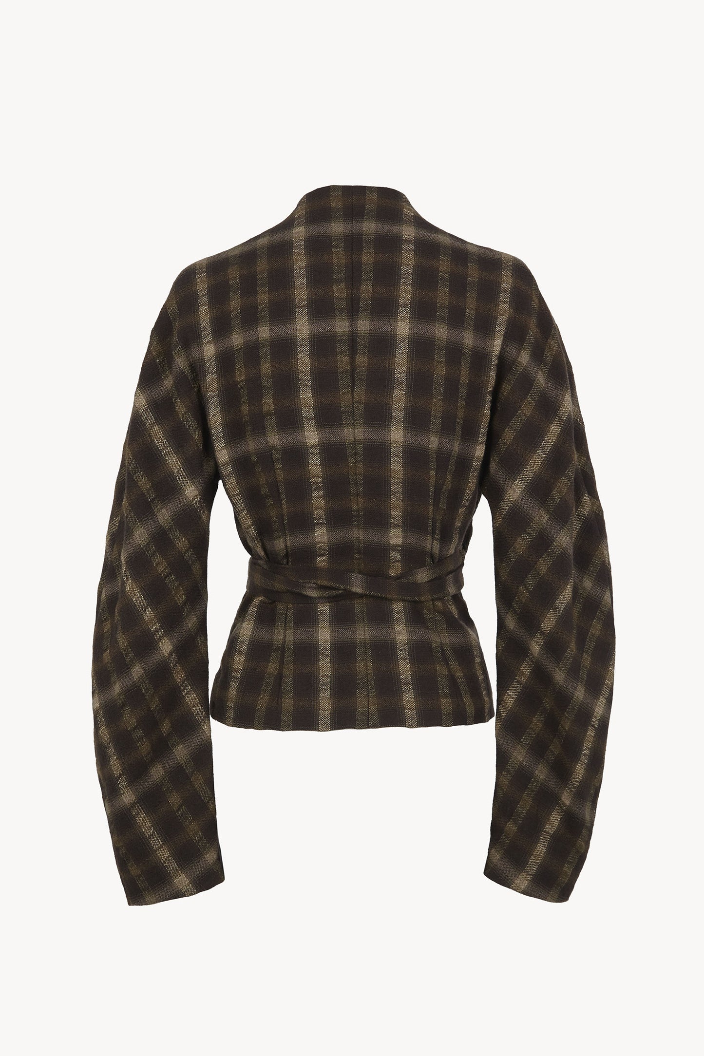 Salon, brown checked jacquard jacket