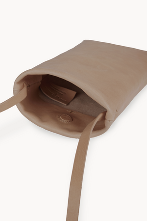 Sen, camel leather mini bag