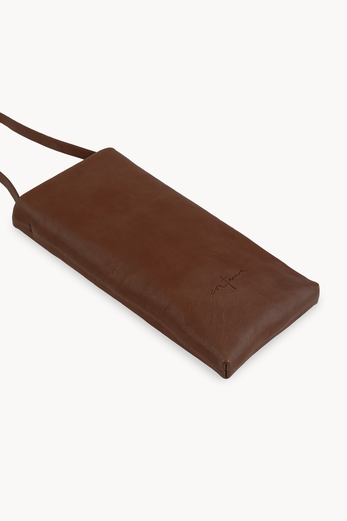 Sen, chestnut leather mini bag