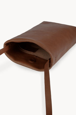 Sen, chestnut leather mini bag