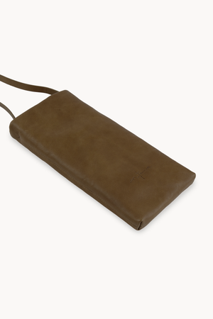 Sen, khaki leather mini bag