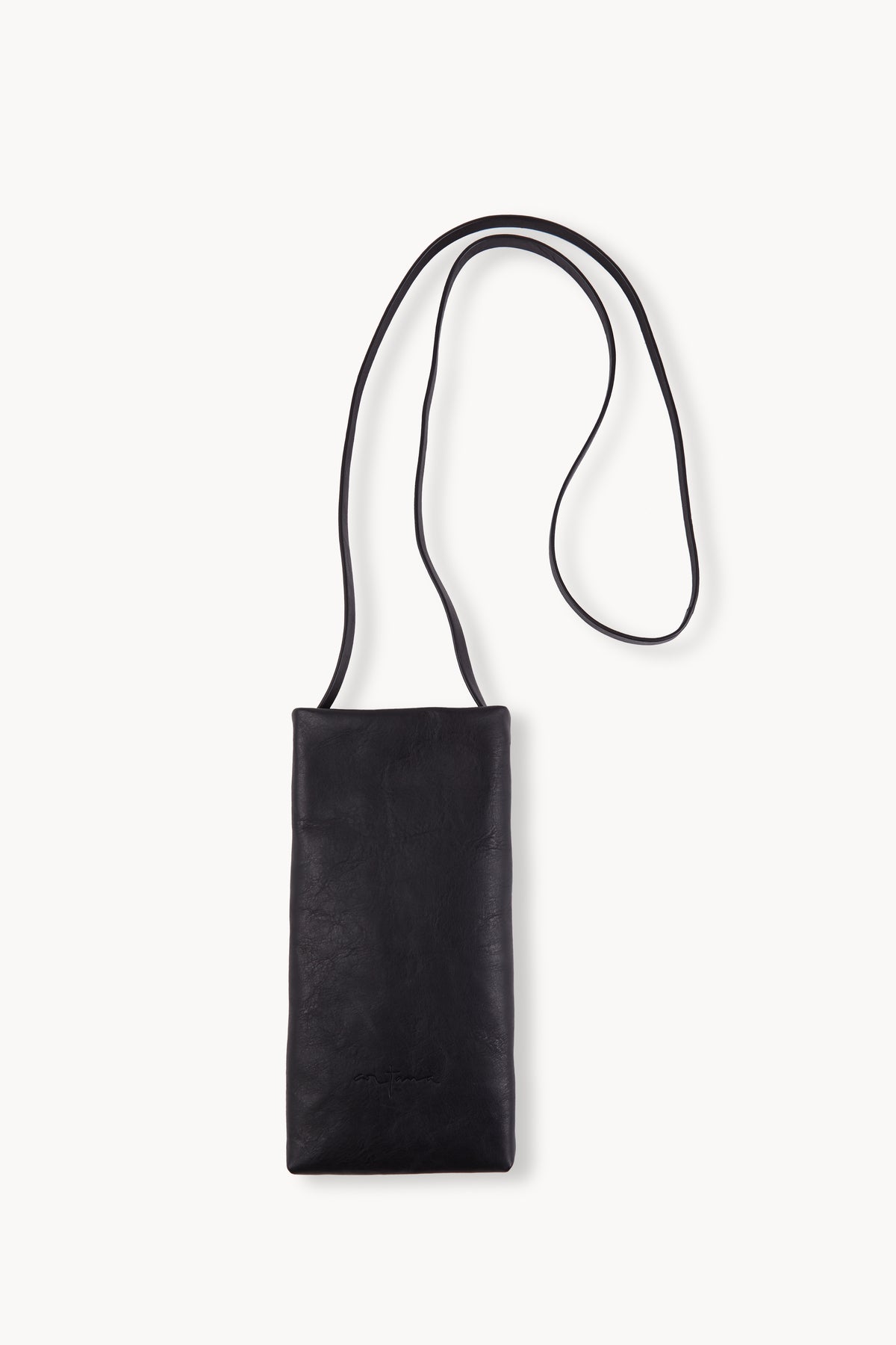 Sen, black leather mini bag