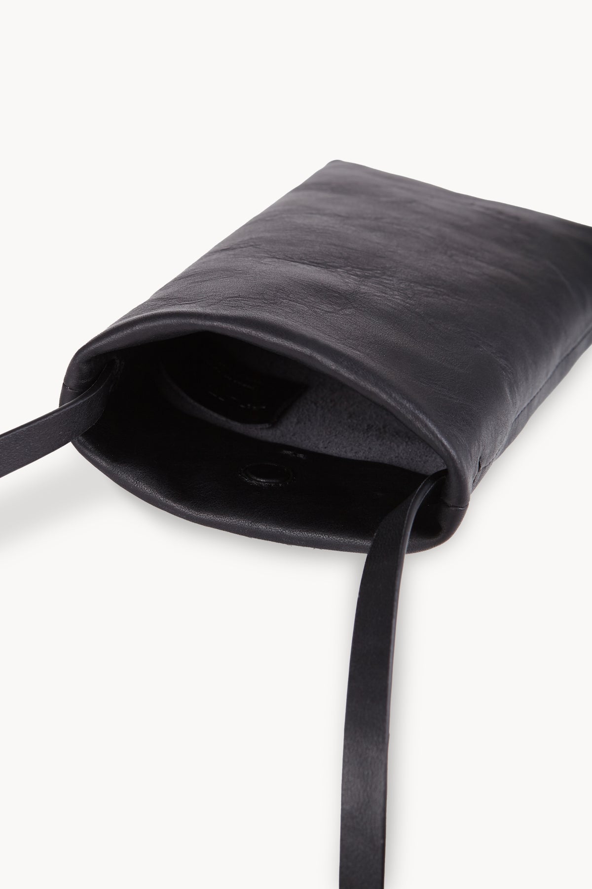 Sen, black leather mini bag