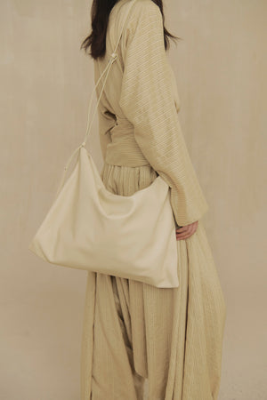 Amalia, ecru leather bag