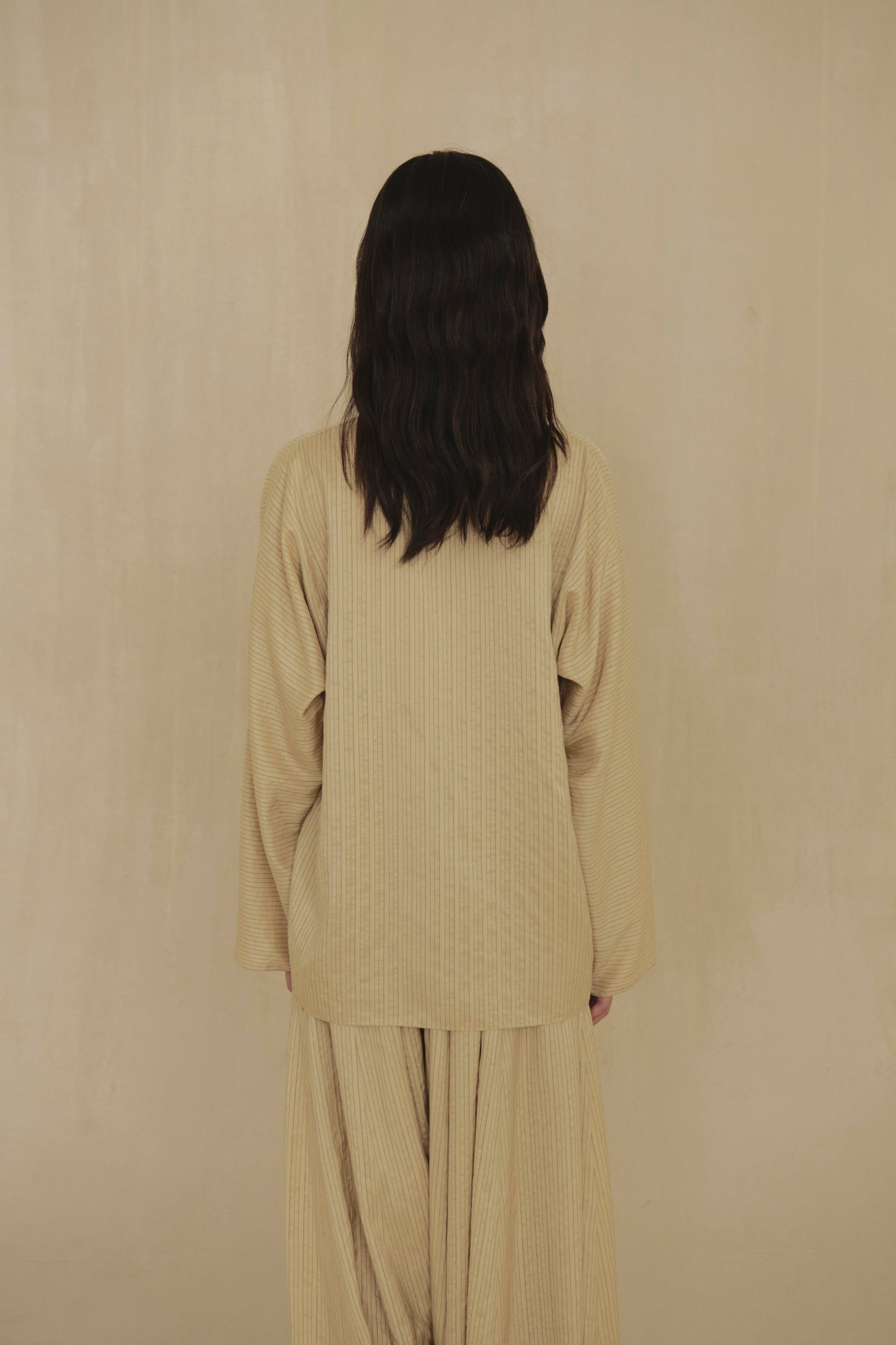 Sentido, camisa oversize de seda a rayas