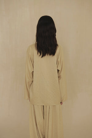 Sentido, camisa oversize de seda a rayas