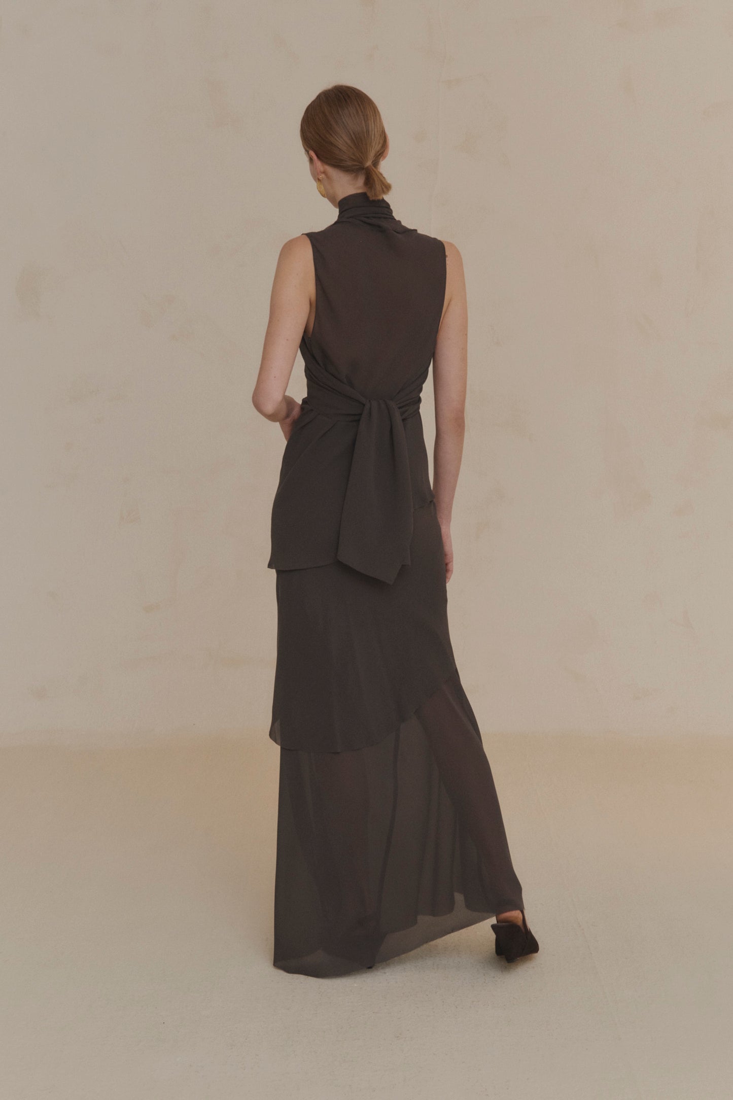 Umbra, dark brown wedge sandal