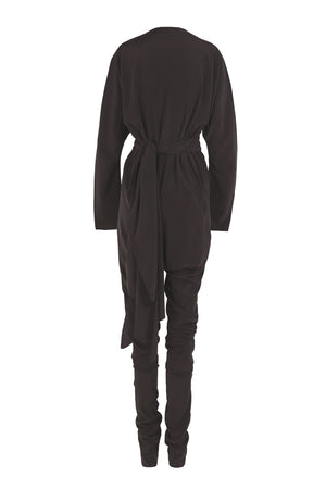 Serp, graphite stretch silk jumpsuit