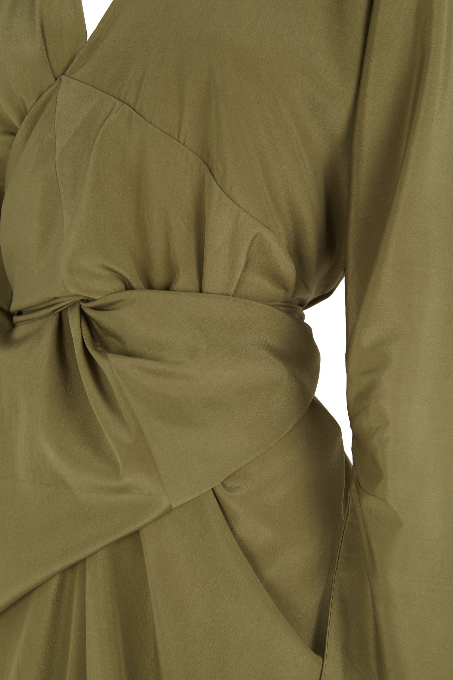 Serp, olive green stretch silk jumpsuit