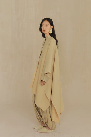 Kibal, dark beige suede women’s babouche