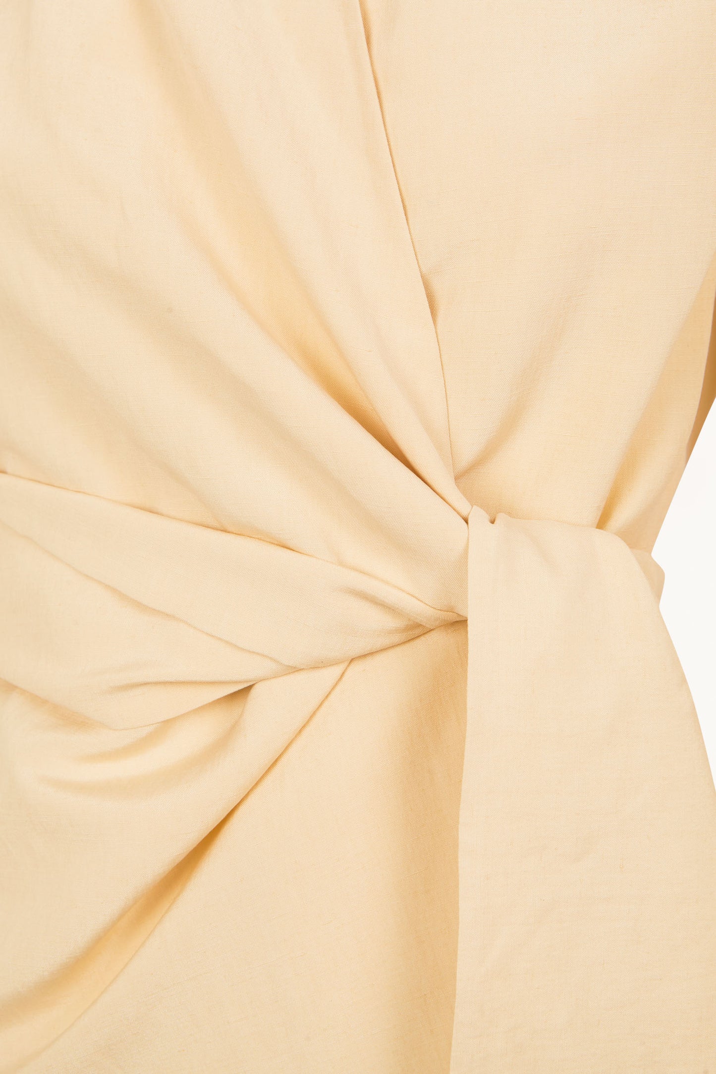 Simona, beige mares wrap jacket in linen and silk