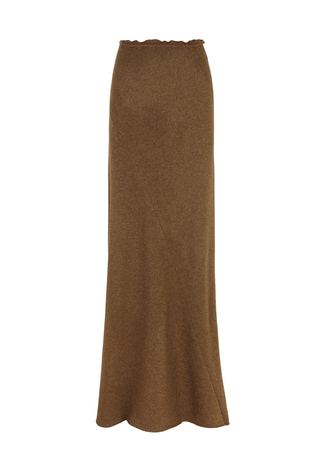 Single, long cashmere skirt