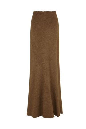 Single, long cashmere skirt