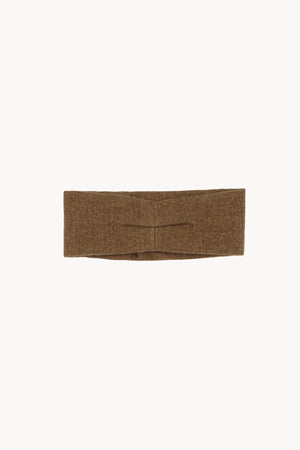 Nur, turbante de lana y algodon marron