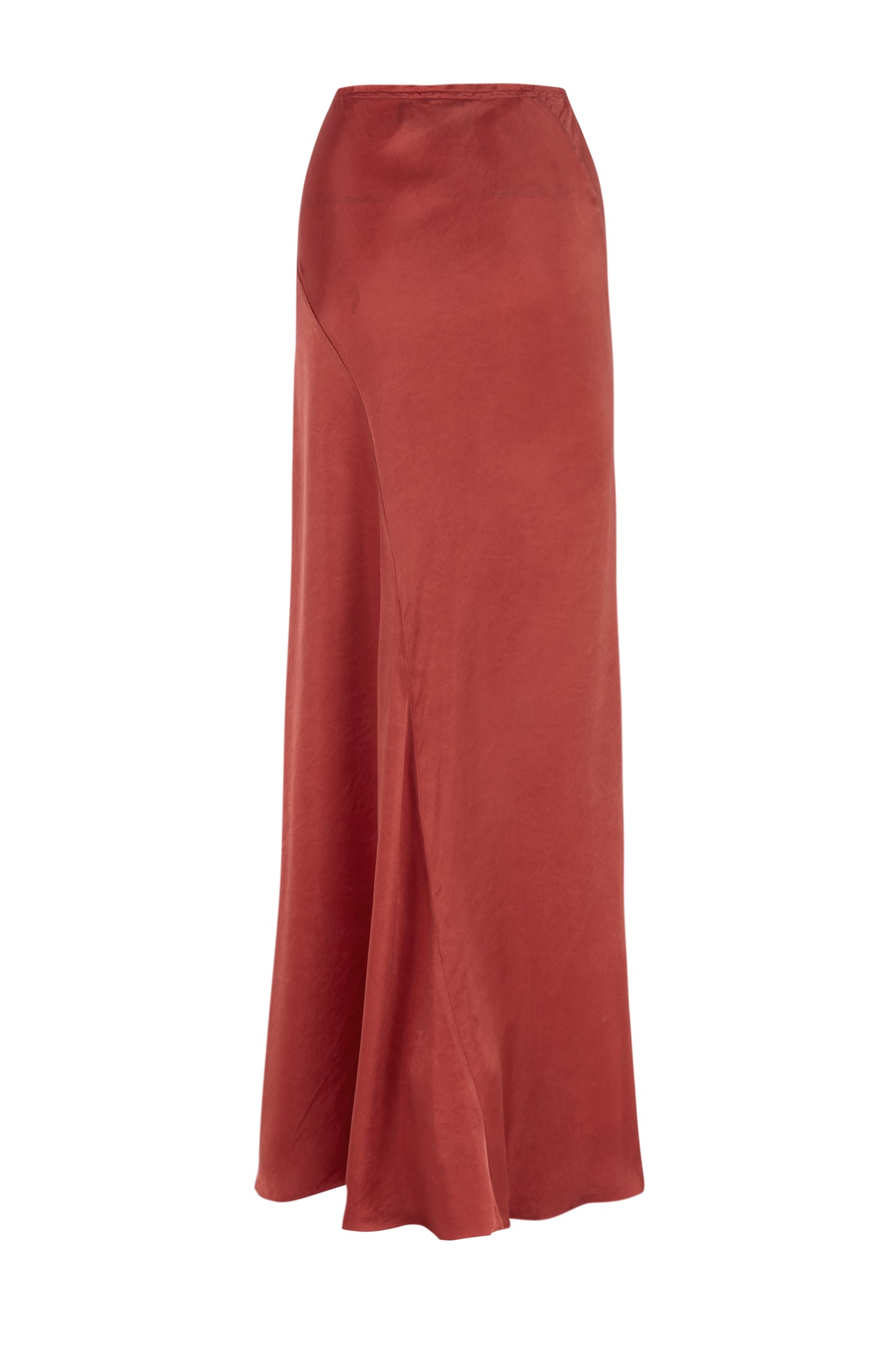 Sira, falda larga en cupro rojo