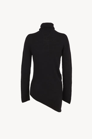 Snow, jersey de cuello alto en lana y cachemir negro