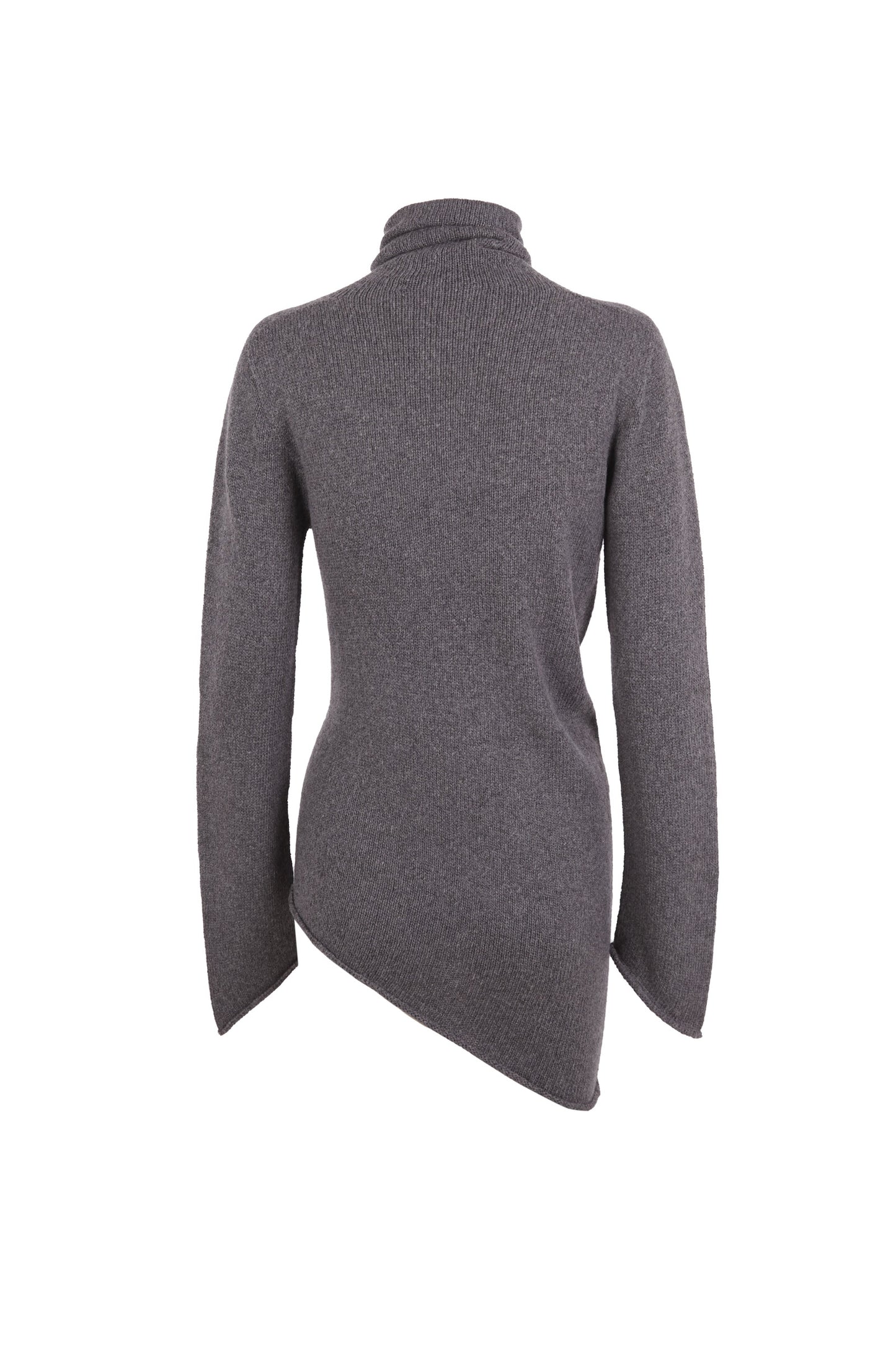 Snow, gray melange wool-cashmere turtleneck 