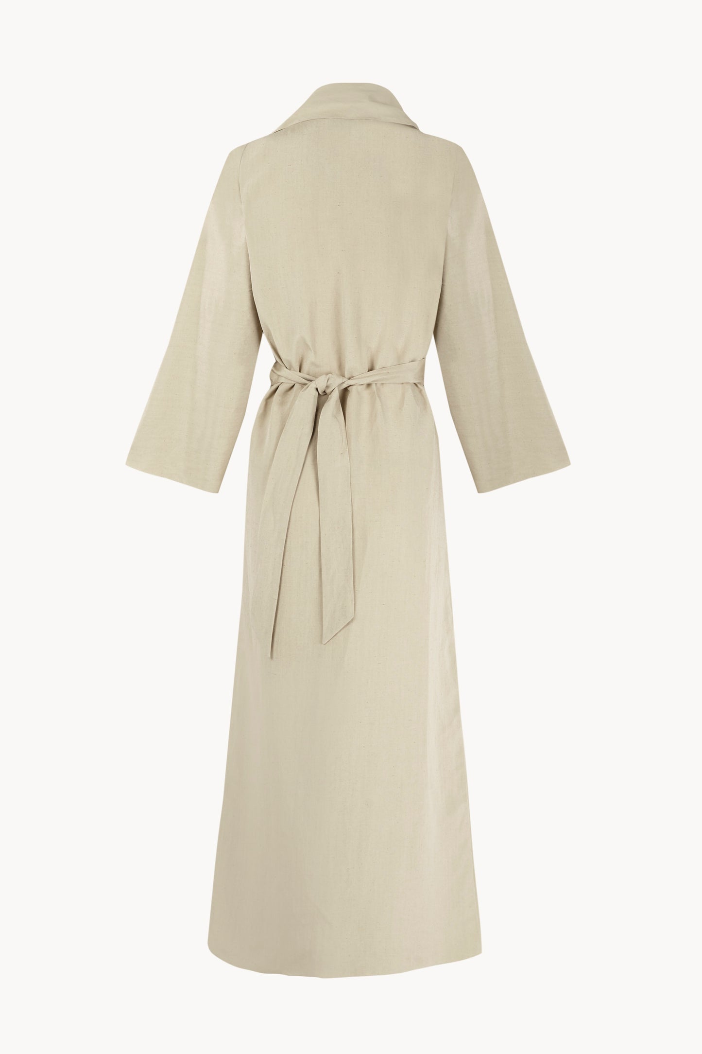 Sofia, stone linen and silk dress