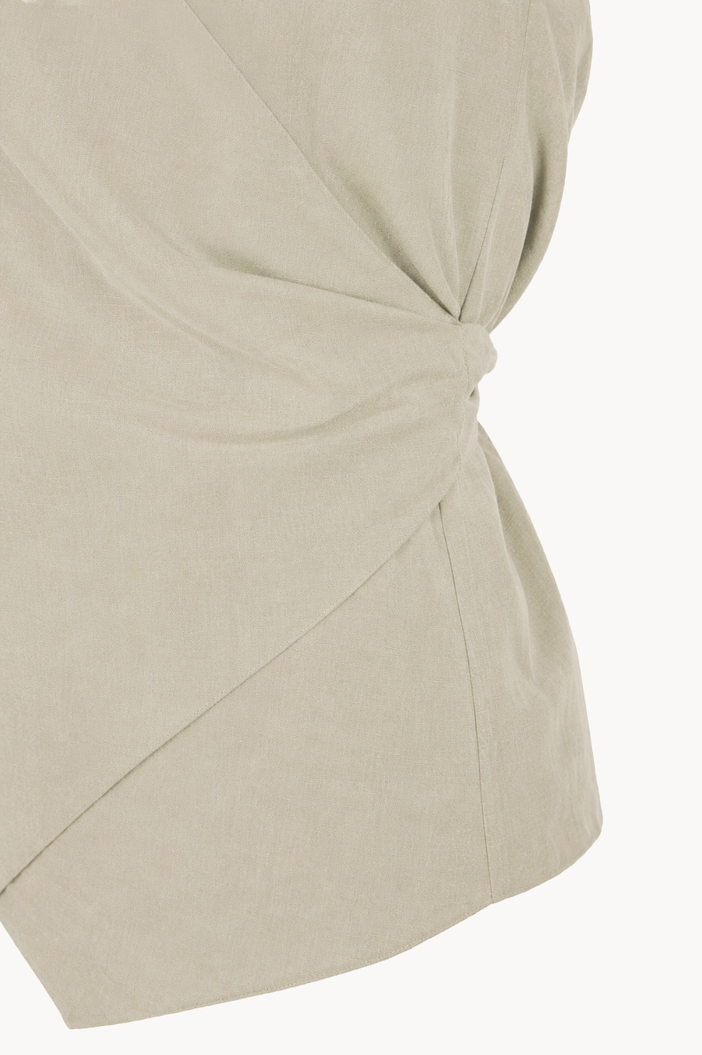 Sofia, stone linen and silk halter top