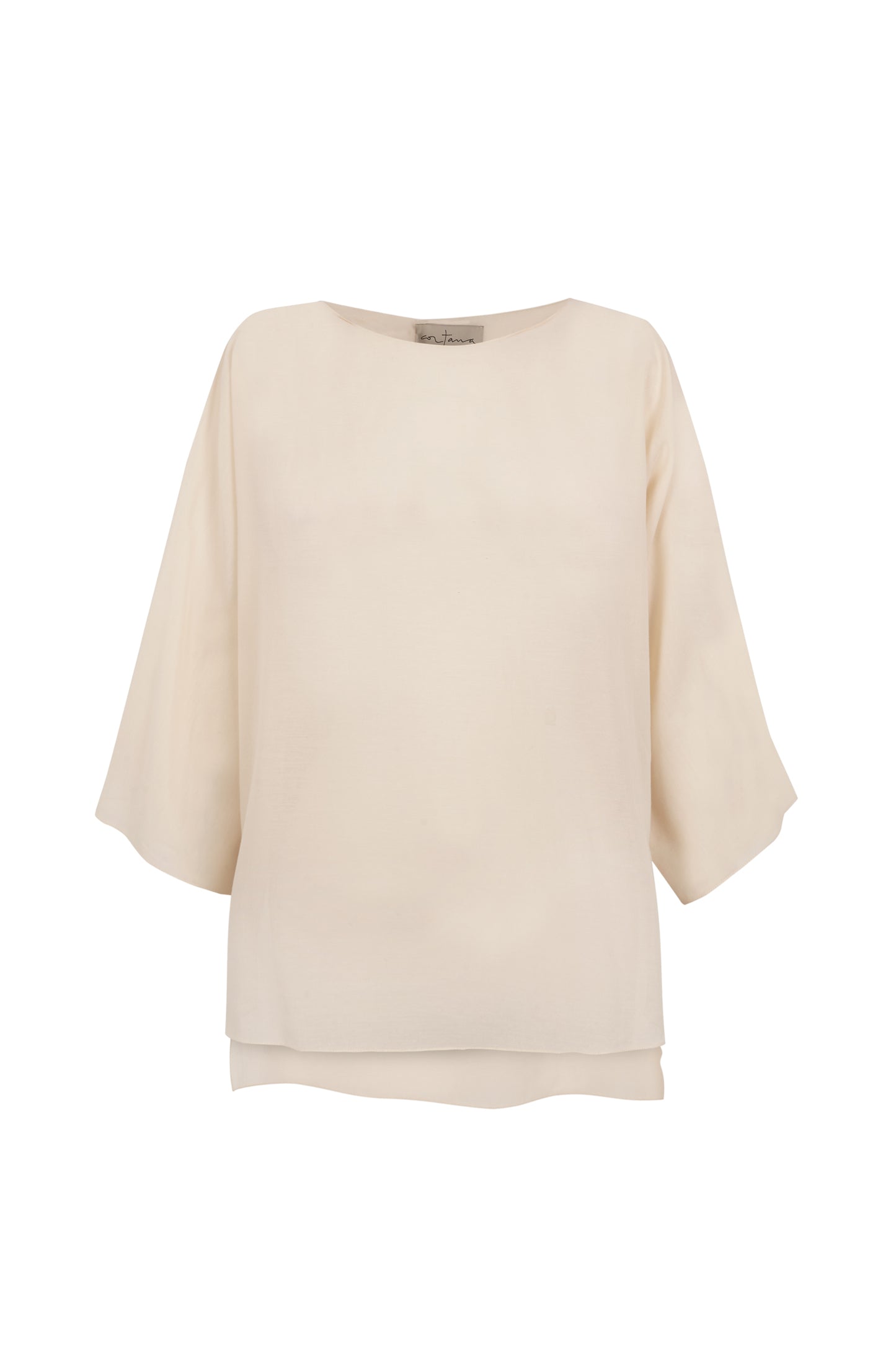 Sol, ivory cotton voile t-shirt