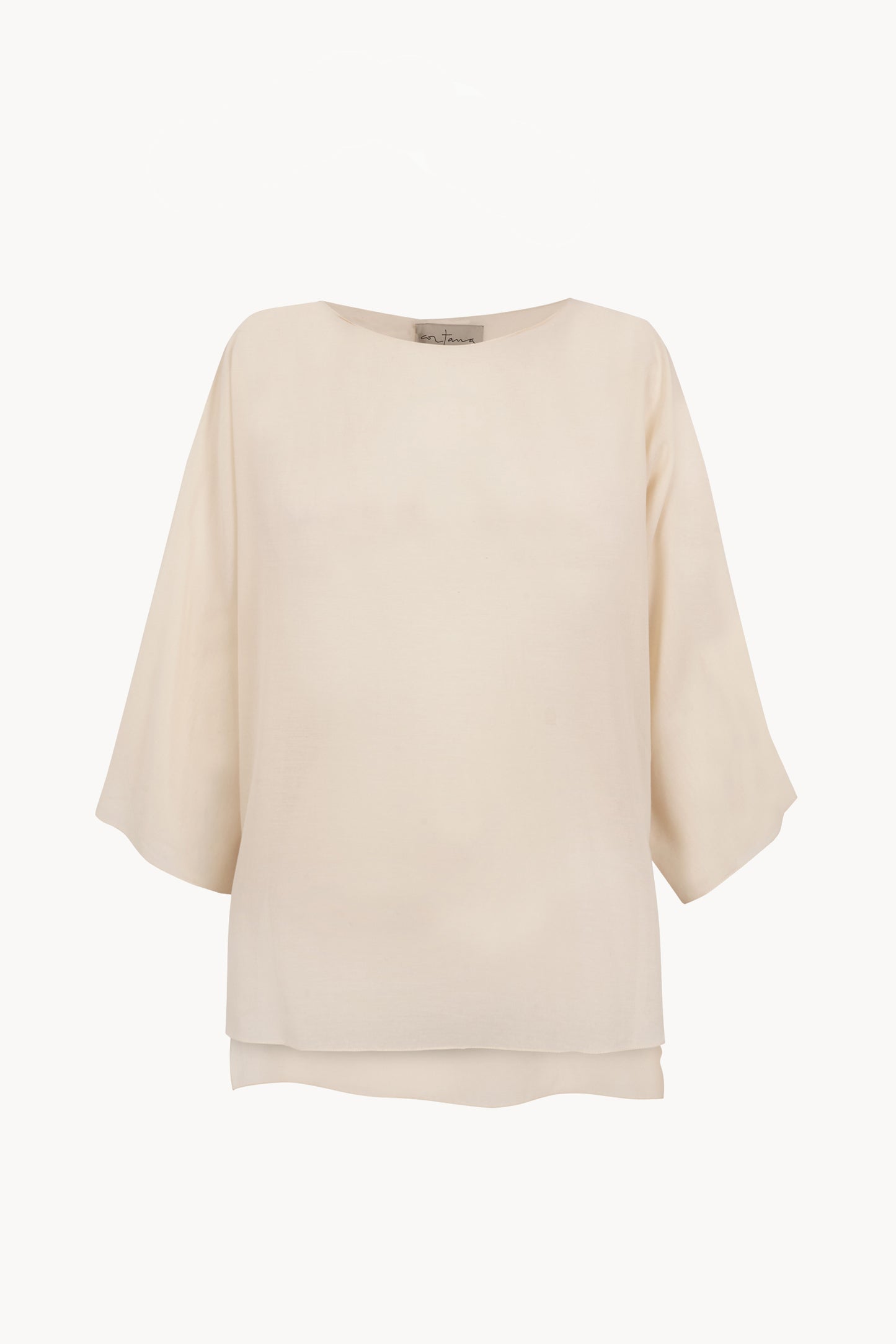 Sol, ivory cotton voile t-shirt