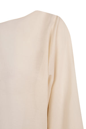 Sol, ivory cotton voile t-shirt