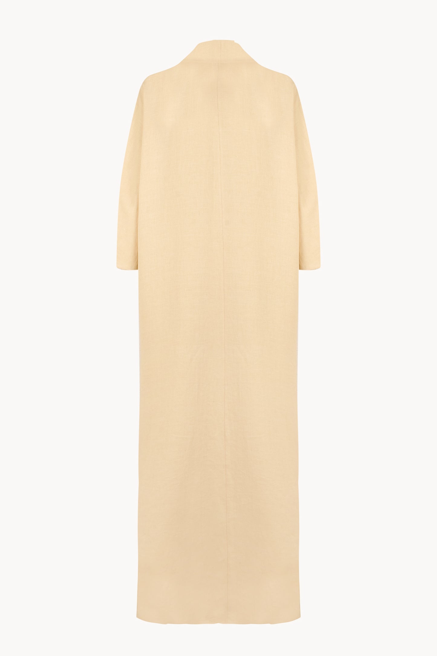 Solar, sand wool and linen long jacket