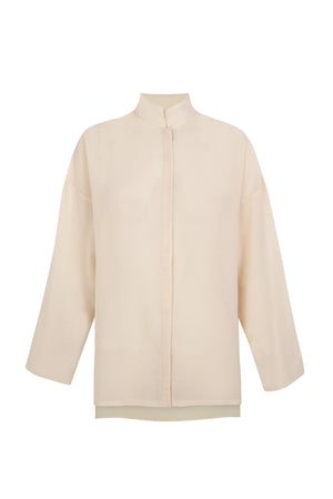 Soles, ivory cotton voile shirt