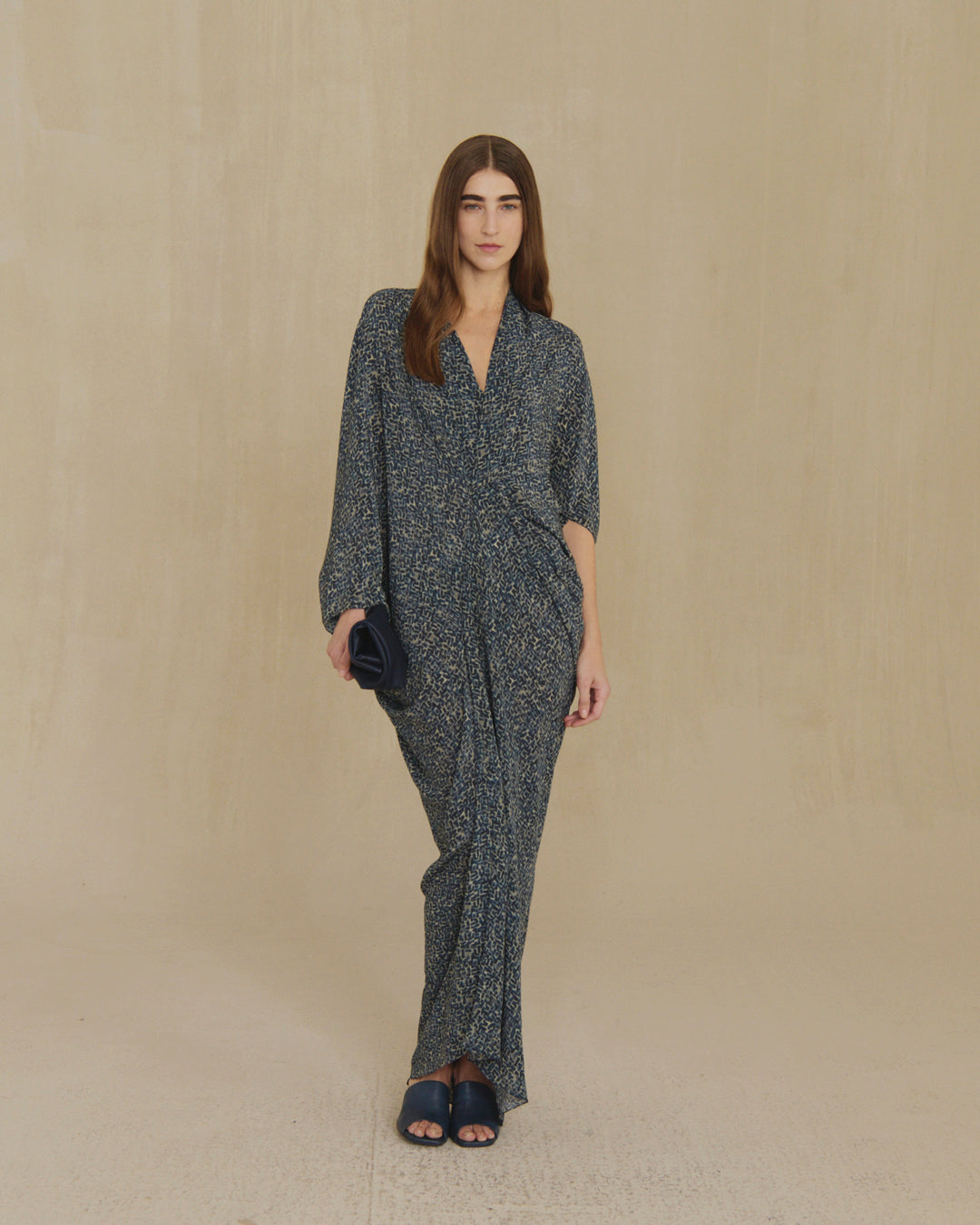 Mayu, vestido de seda astra print