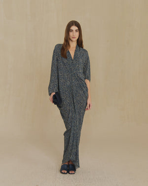 Mayu, vestido de seda astra print