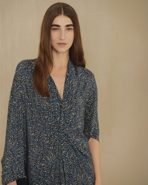 Mayu, vestido de seda astra print