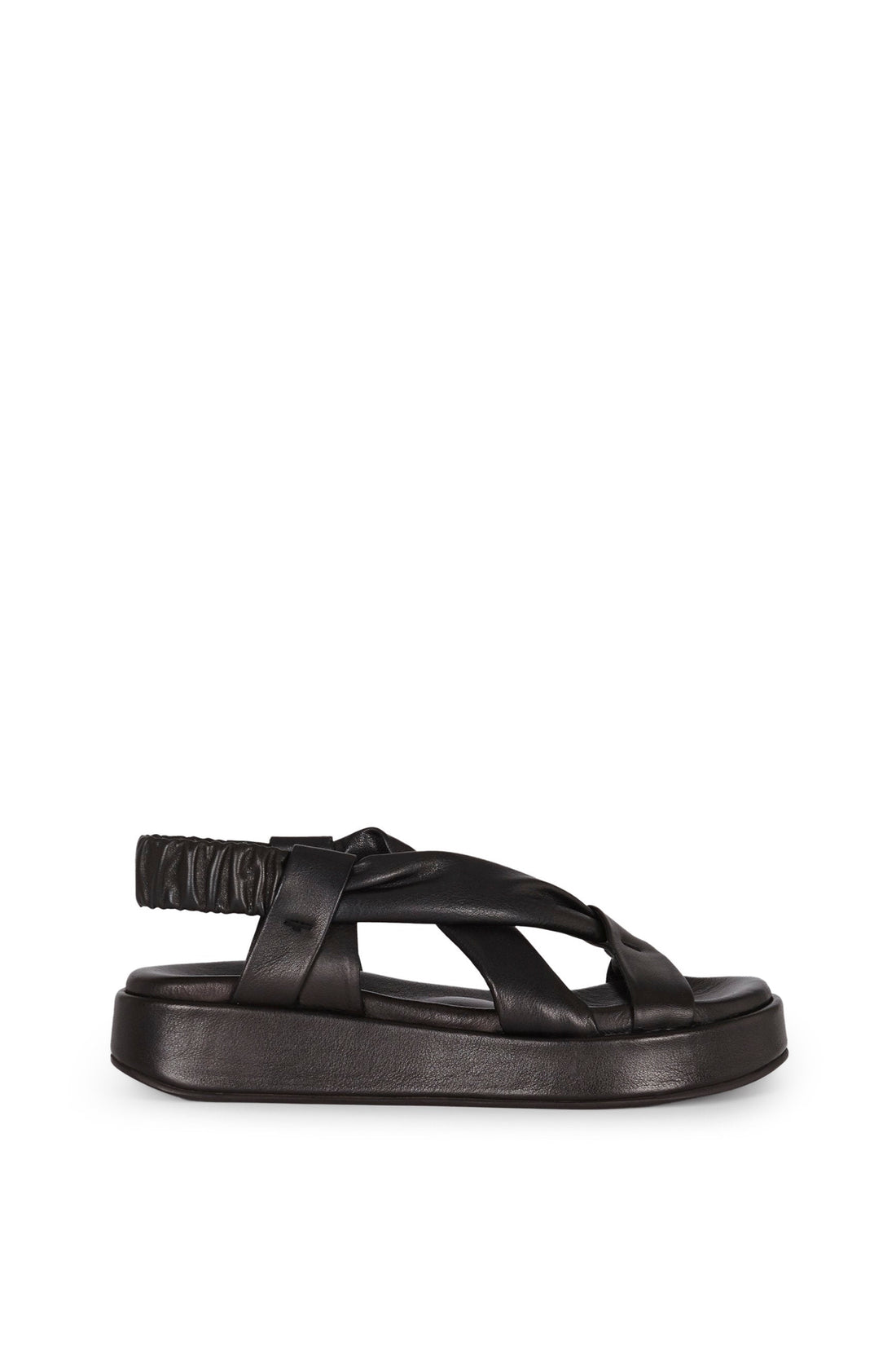 Cortana Suro, black leather sandals - Main Image